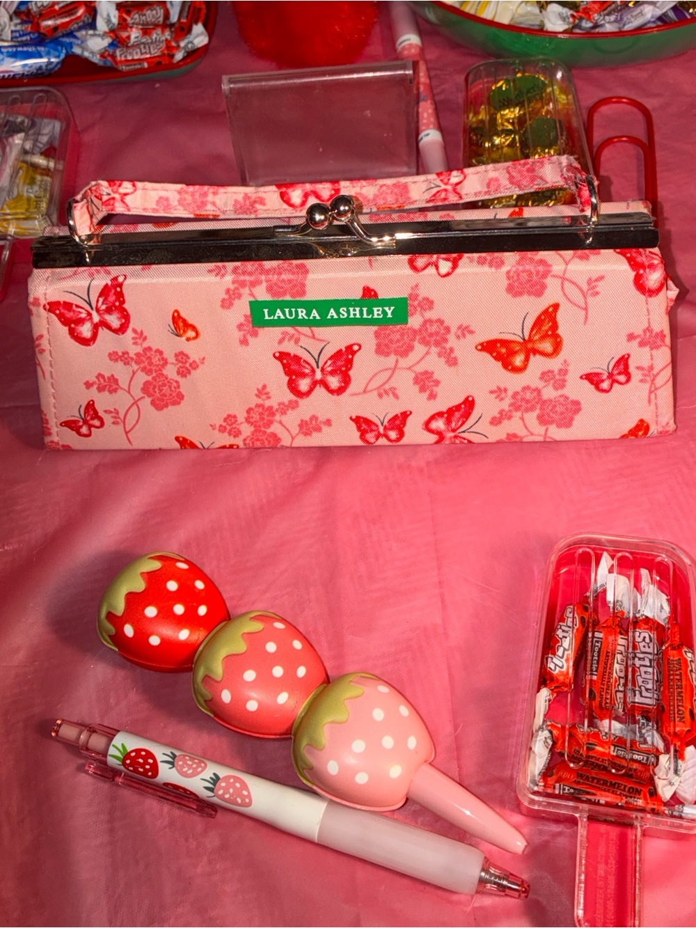 Laura Ashley Pink Butterfly Mini Bag